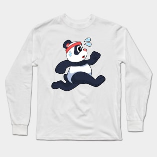 Panda Runner Running Long Sleeve T-Shirt